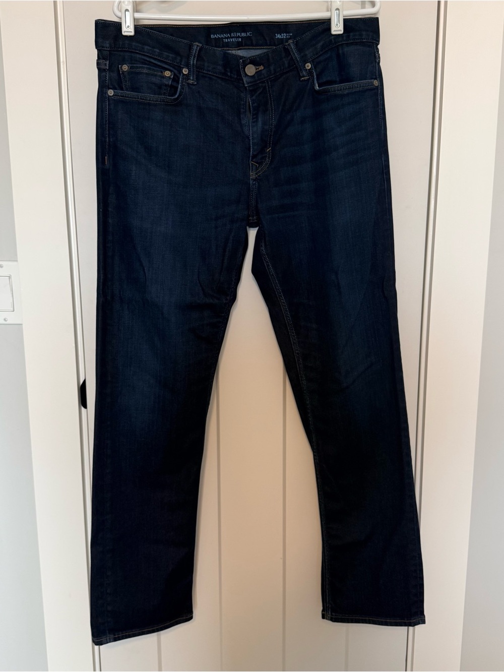 Banana Republic Men's Deep Indigo Traveler Straight Jeans